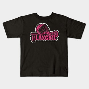 Lacrosse Girl For Women Kids T-Shirt